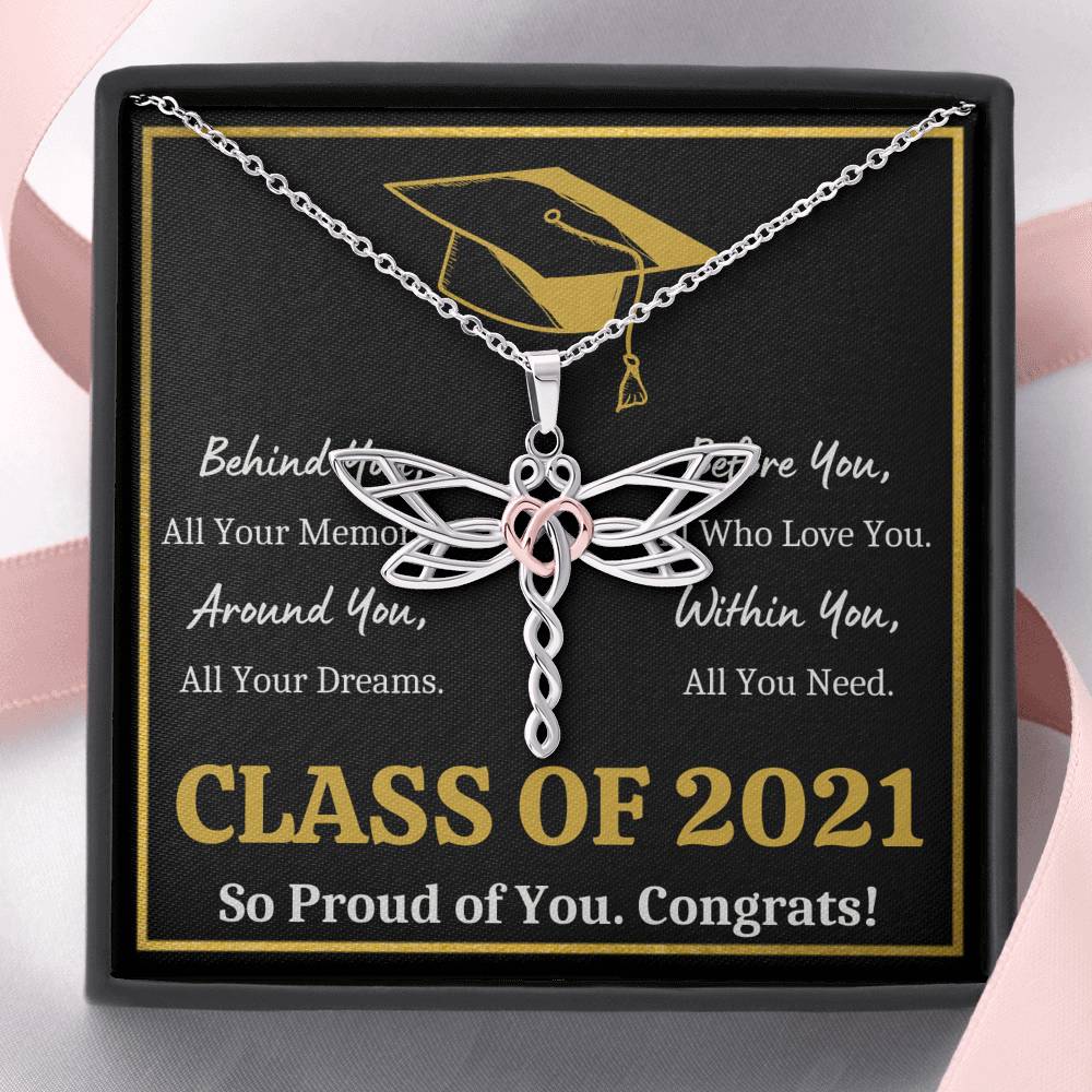 GRADUATION ALL YOU NEED GOLD DRAGONFLY NECKLACE GIFT SET - ON CLOUD NINE GIFTS