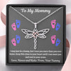 TO MY MOMMY "HEART-FEET" DRAGONFLY NECKLACE GIFT SET - ON CLOUD NINE GIFTS