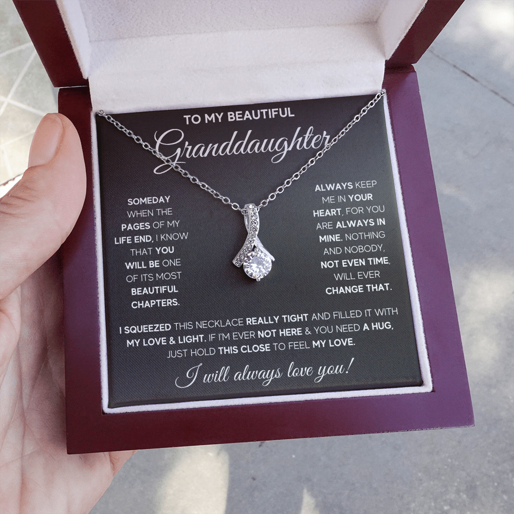 Granddaughter gifts from grandma jewelry from grandpa birthday gift for my granddaughter Alluring Necklace with Message Card and Gift Box - ON CLOUD NINE GIFTS