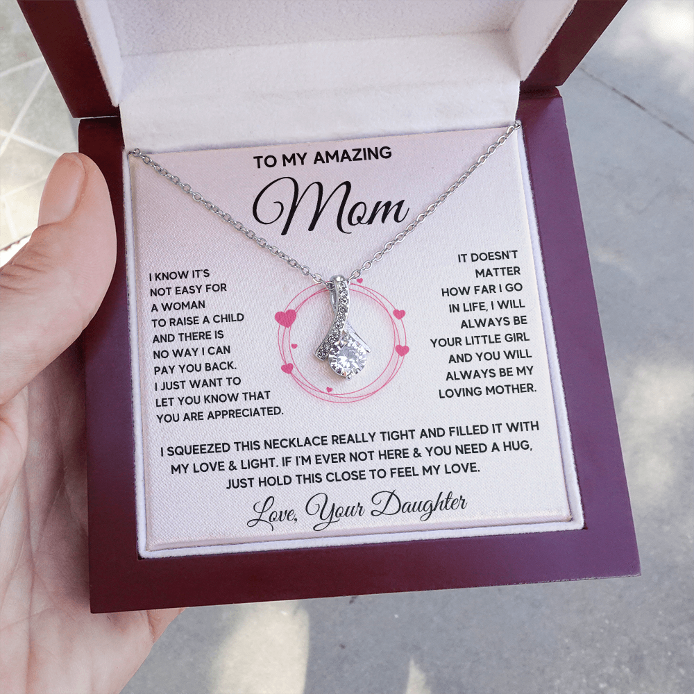Mother day gifts from daughter mothers day gifts for my mom birthday Alluring Necklace Jewelry Pendant with Message Card and Gift Box - ON CLOUD NINE GIFTS