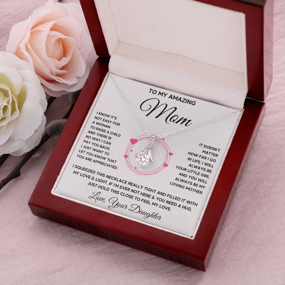 Mother day gifts from daughter mothers day gifts for my mom birthday Alluring Necklace Jewelry Pendant with Message Card and Gift Box - ON CLOUD NINE GIFTS