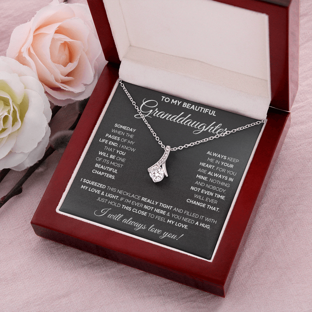 Granddaughter gifts from grandma jewelry from grandpa birthday gift for my granddaughter Alluring Necklace with Message Card and Gift Box - ON CLOUD NINE GIFTS