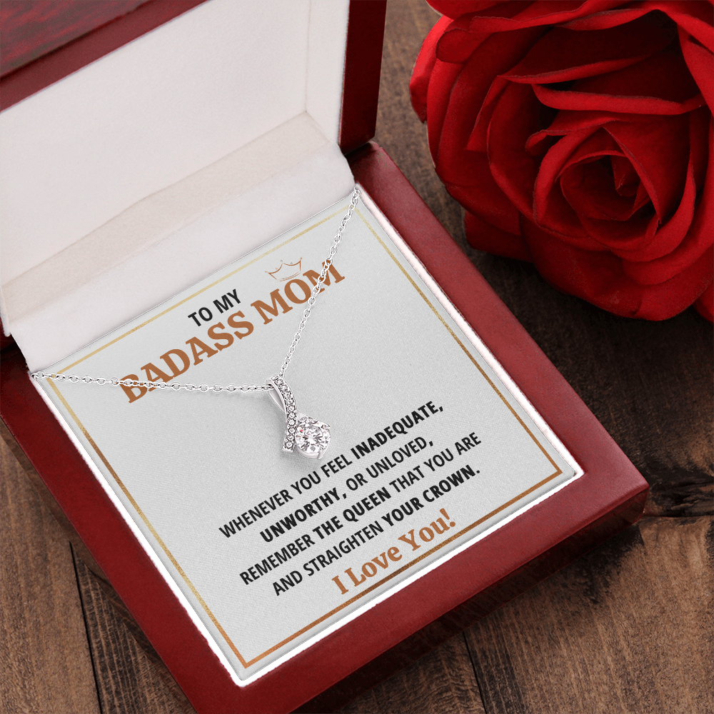 Birthday gift for mom heart jewelry from son on Mothers Day sentimental I Love You gifts Alluring Beauty Necklace with Message Card and Gift Box - ON CLOUD NINE GIFTS