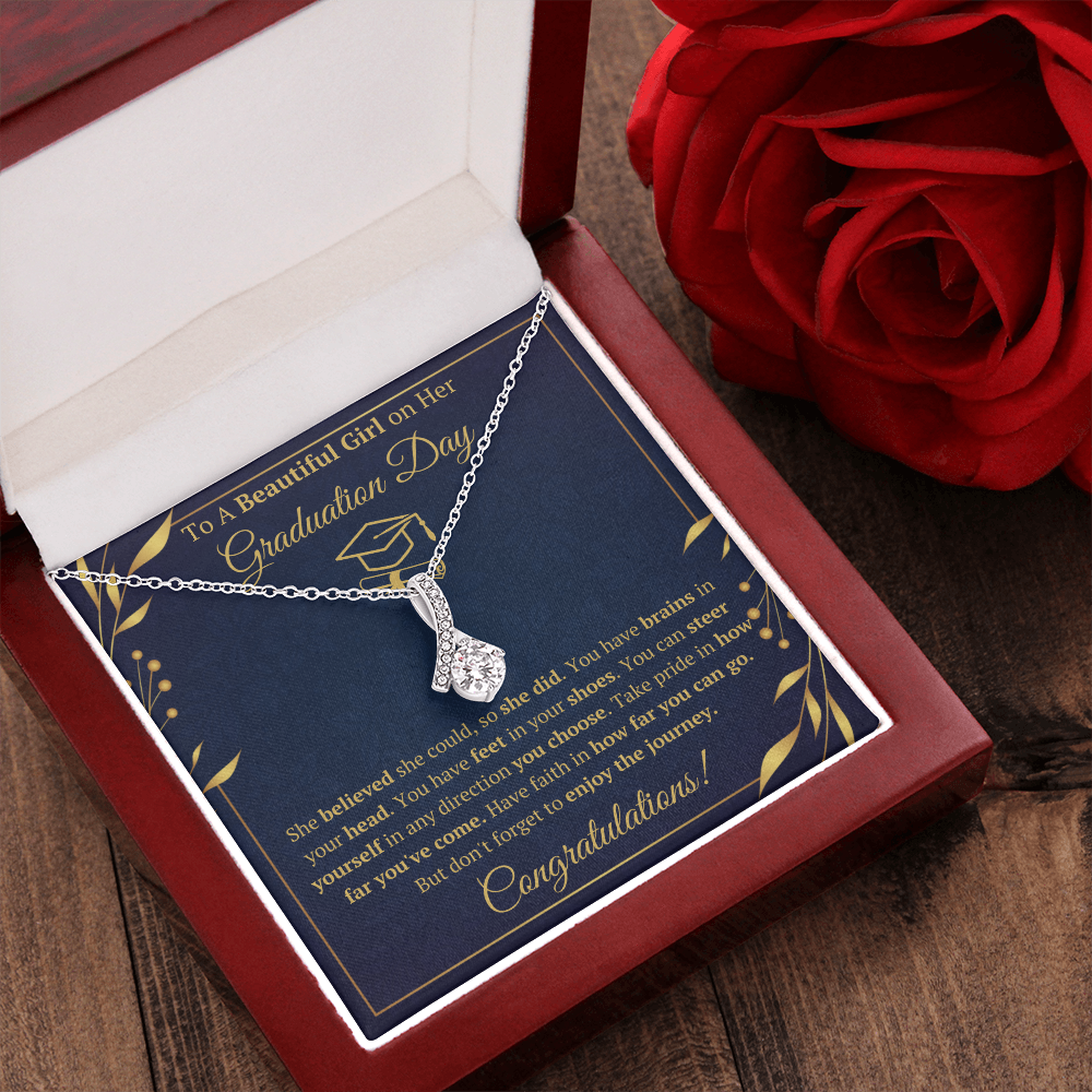 College graduation gifts for her female mba graduation presents for daughter class of 2022 jewelry pendant with message card and gift box - ON CLOUD NINE GIFTS