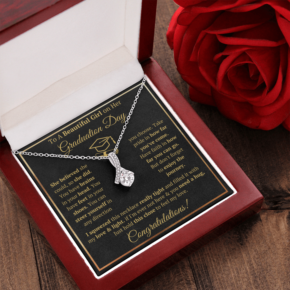 Graduation Gifts For Her 2022 College Graduation Necklace For My daughter Granddaughter Jewelry Pendant with Message Card and Gift Box - ON CLOUD NINE GIFTS