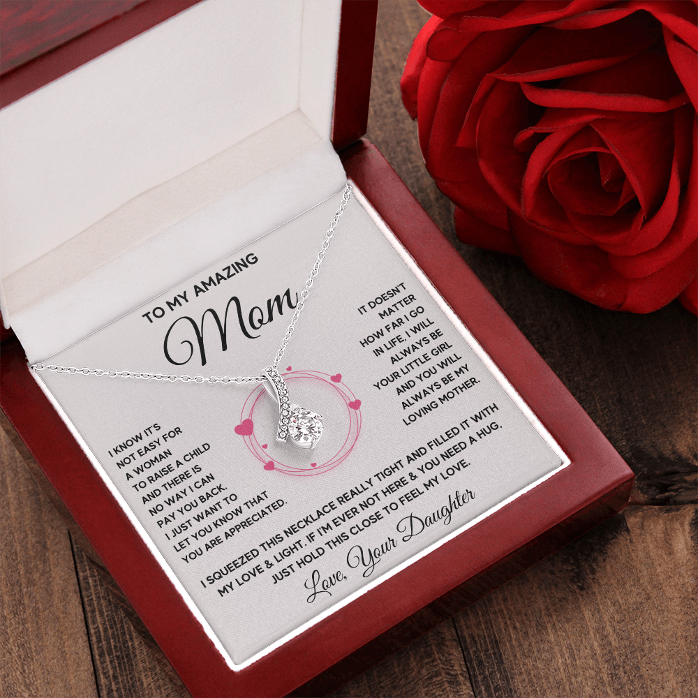 Mother day gifts from daughter mothers day gifts for my mom birthday Alluring Necklace Jewelry Pendant with Message Card and Gift Box - ON CLOUD NINE GIFTS