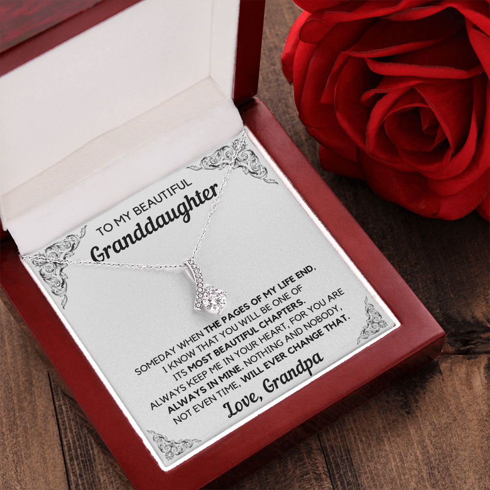 Granddaughter gifts from grandma jewelry from grandpa birthday gift for my granddaughter Alluring Necklace with Message Card and Gift Box - ON CLOUD NINE GIFTS
