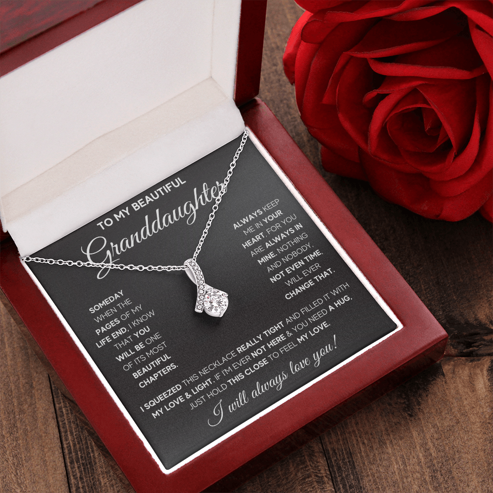 Granddaughter gifts from grandma jewelry from grandpa birthday gift for my granddaughter Alluring Necklace with Message Card and Gift Box - ON CLOUD NINE GIFTS