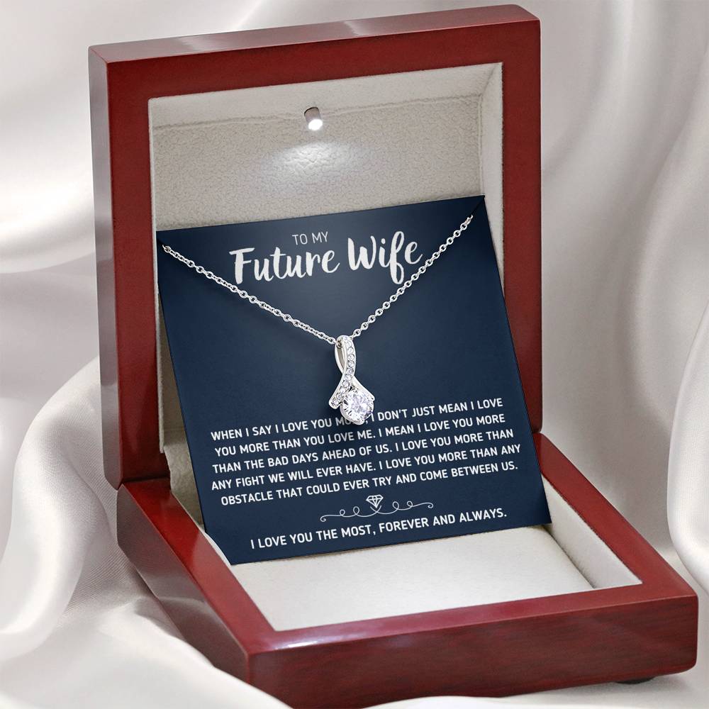 TO MY FUTURE WIFE "LOVE YOU THE MOST" ALLURING BEAUTY NECKLACE GIFT SET - ON CLOUD NINE GIFTS