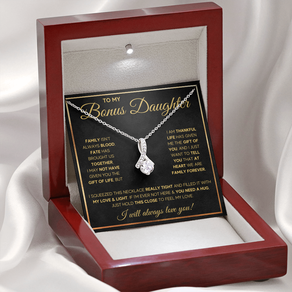 Step daughter gifts from stepmom, bonus daughter necklaces, stepdaughter jewelry, father stepdaughter necklace - ON CLOUD NINE GIFTS