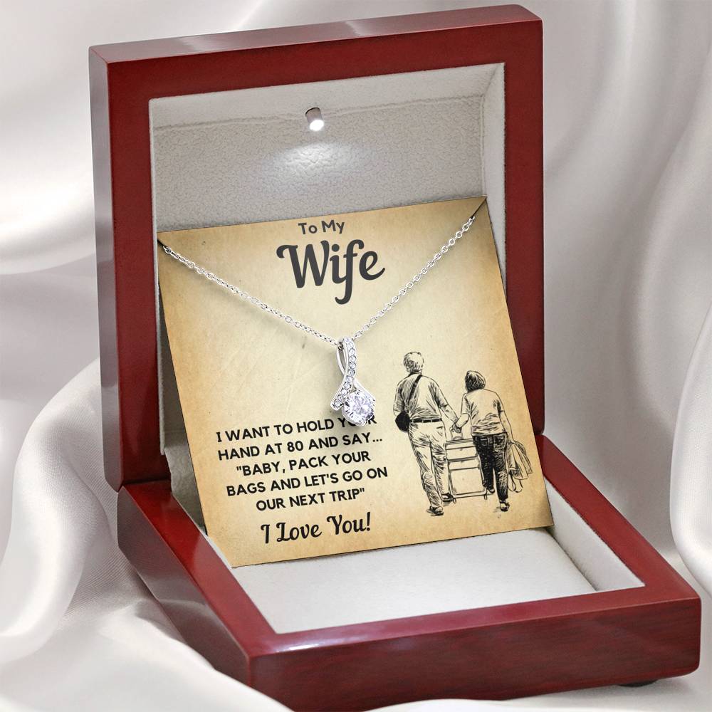 TO MY WIFE BAGS ALLURING BEAUTY NECKLACE GIFT SET - ON CLOUD NINE GIFTS
