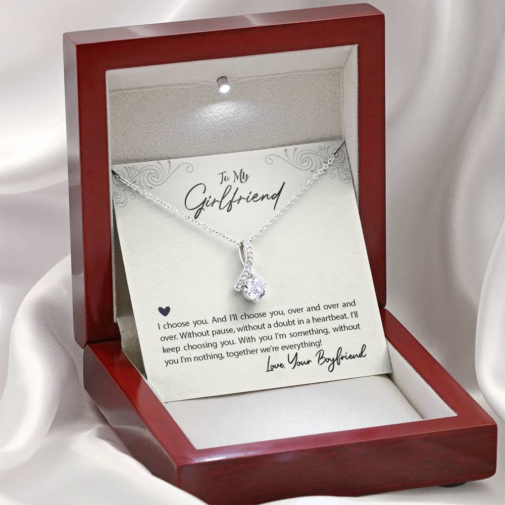 TO MY GIRLFRIEND "WE'RE EVERYTHING" ALLURING BEAUTY NECKLACE GIFT SET - ON CLOUD NINE GIFTS