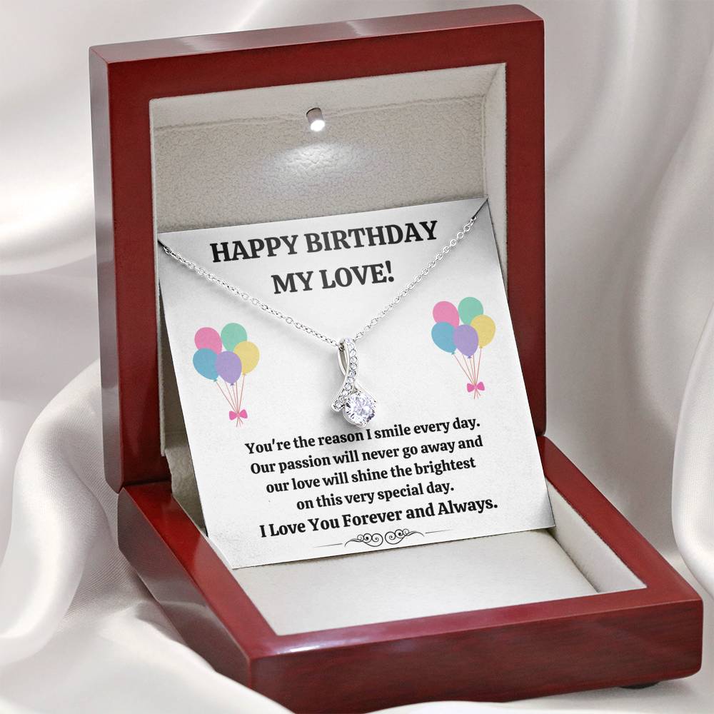 TO MY LOVE "REASON I SMILE" ALLURING BEAUTY NECKLACE BIRTHDAY GIFT SET - ON CLOUD NINE GIFTS