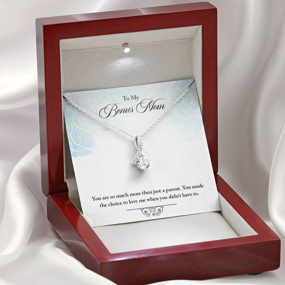 TO MY BONUS MOM "CHOICE-SO" ALLURING BEAUTY NECKLACE GIFT SET - ON CLOUD NINE GIFTS