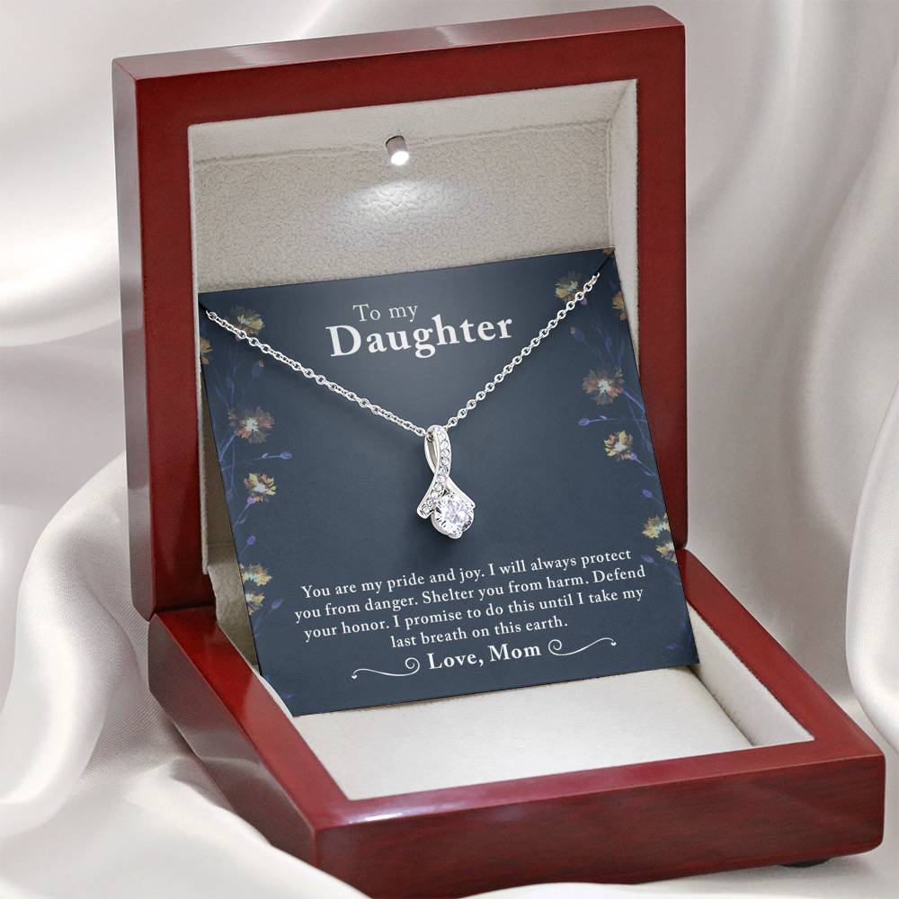 TO MY DAUGHTER "LAST BREATH" ALLURING BEAUTY NECKLACE GIFT SET - ON CLOUD NINE GIFTS