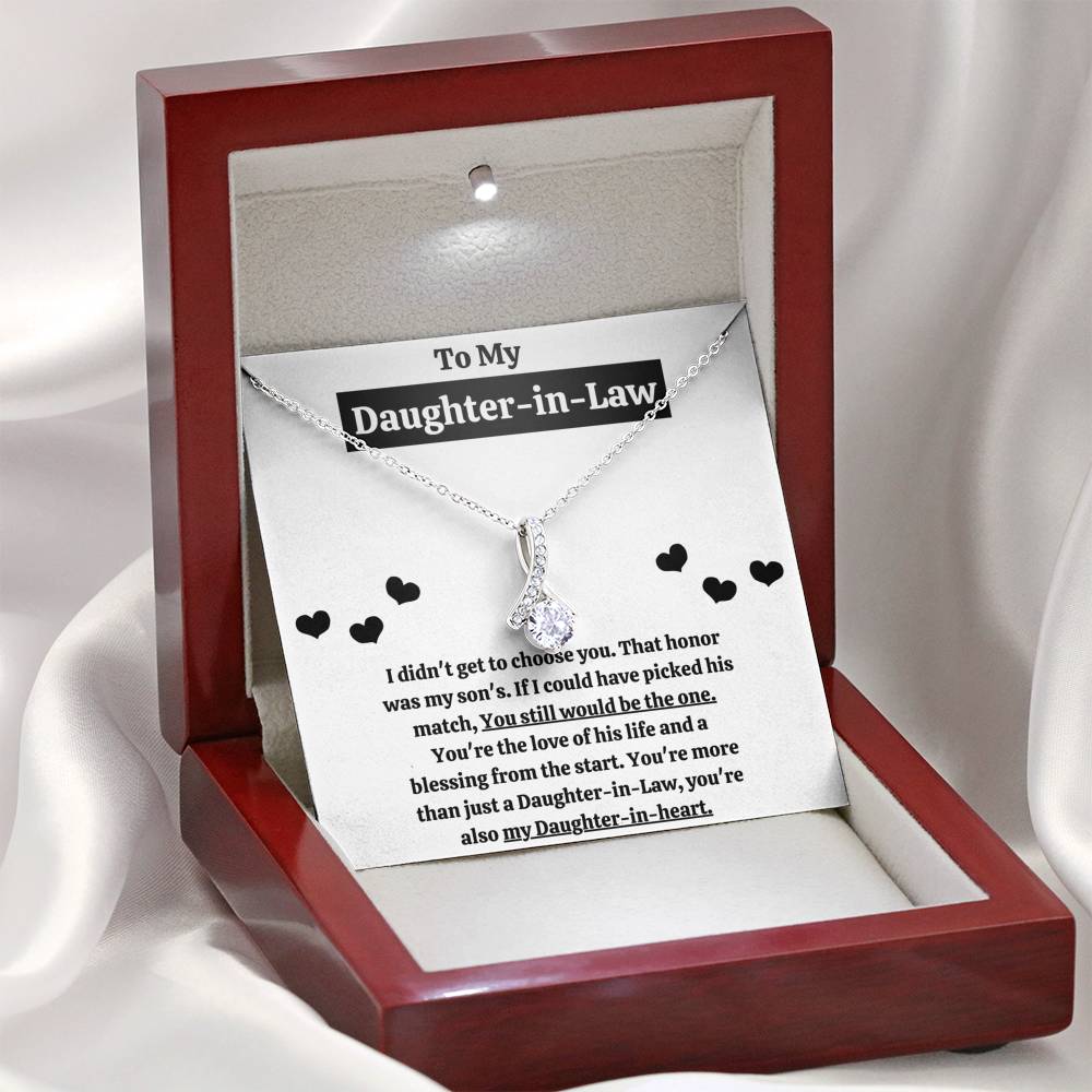 TO MY DAUGHTER-IN-LAW "BLESSING FROM THE START" ALLURING BEAUTY NECKLACE GIFT SET - ON CLOUD NINE GIFTS