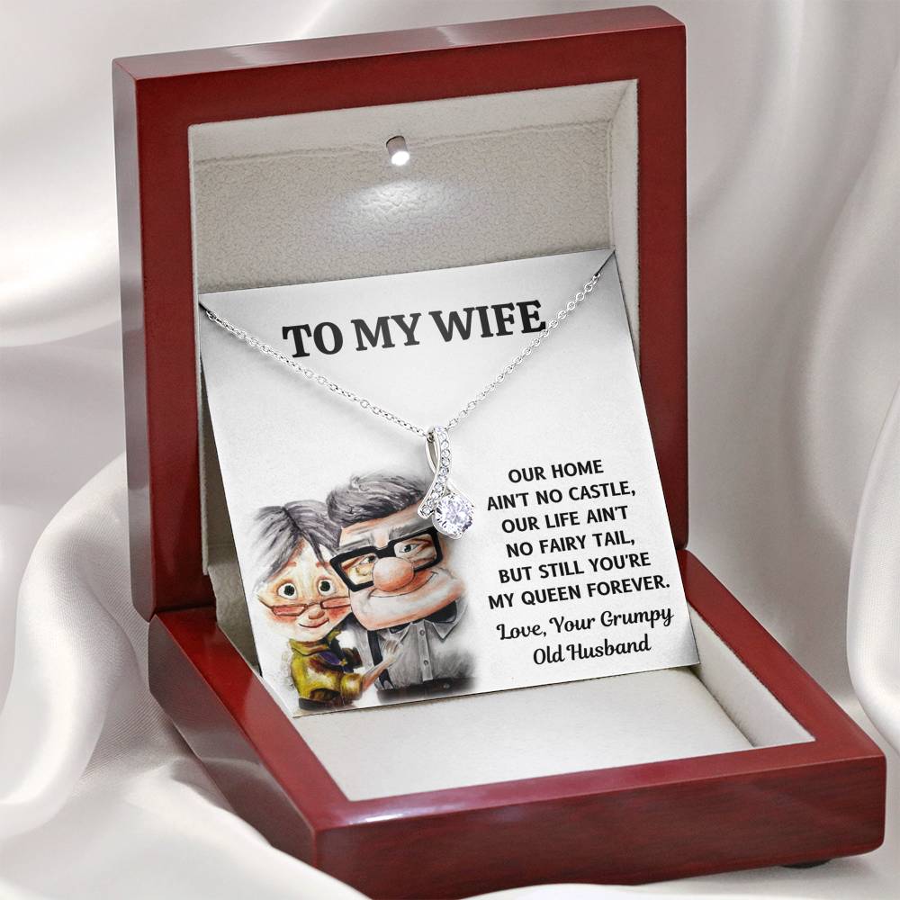 TO MY WIFE "CASTLE - UP" ALLURING BEAUTY NECKLACE GIFT SET - ON CLOUD NINE GIFTS