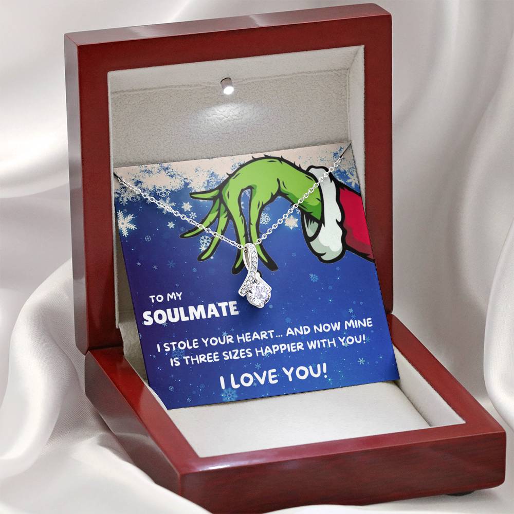 TO MY SOULMATE "THREE SIZES HAPPIER" ALLURING BEAUTY NECKLACE GIFT SET - ON CLOUD NINE GIFTS