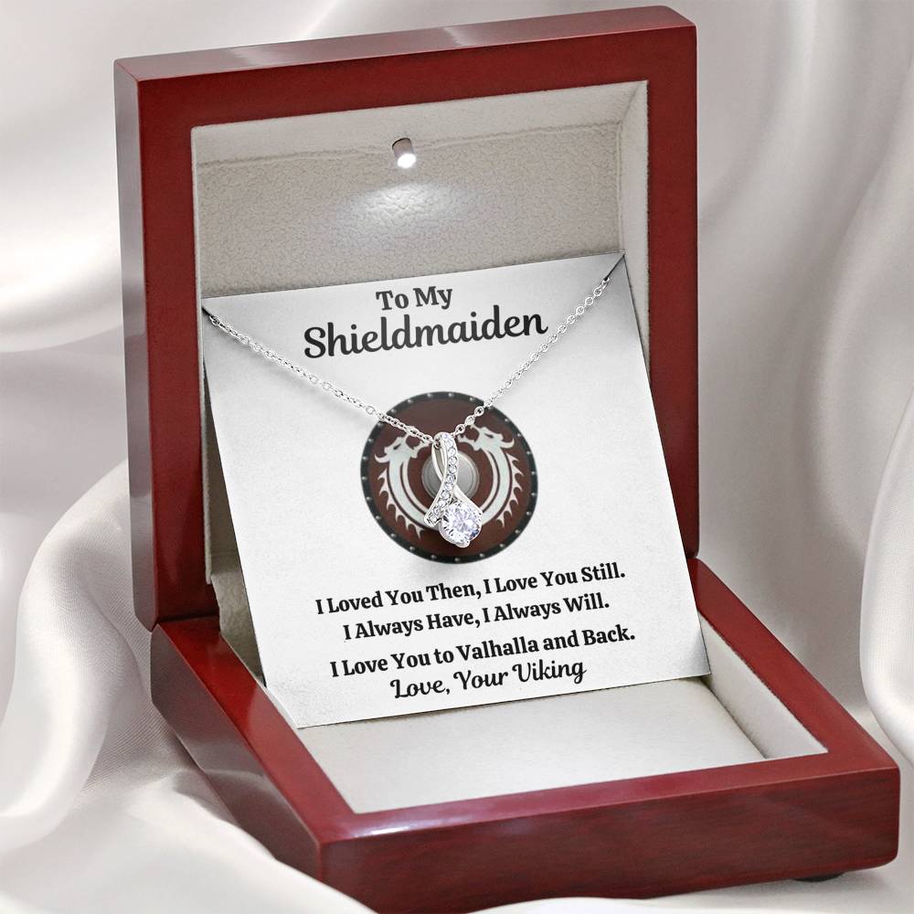 TO MY SHIELDMAIDEN "ALWAYS WILL - RED" ALLURING BEAUTY NECKLACE GIFT SET - ON CLOUD NINE GIFTS