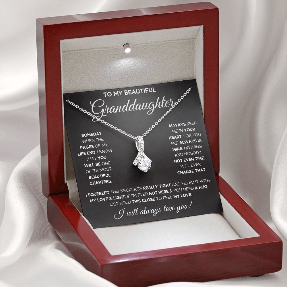Granddaughter gifts from grandma jewelry from grandpa birthday gift for my granddaughter Alluring Necklace with Message Card and Gift Box - ON CLOUD NINE GIFTS
