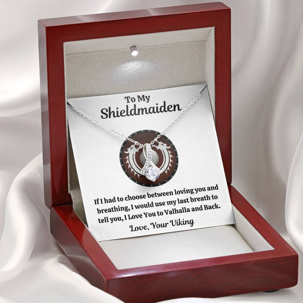 TO MY SHIELDMAIDEN "BREATHING - RED" ALLURING BEAUTY NECKLACE GIFT SET - ON CLOUD NINE GIFTS