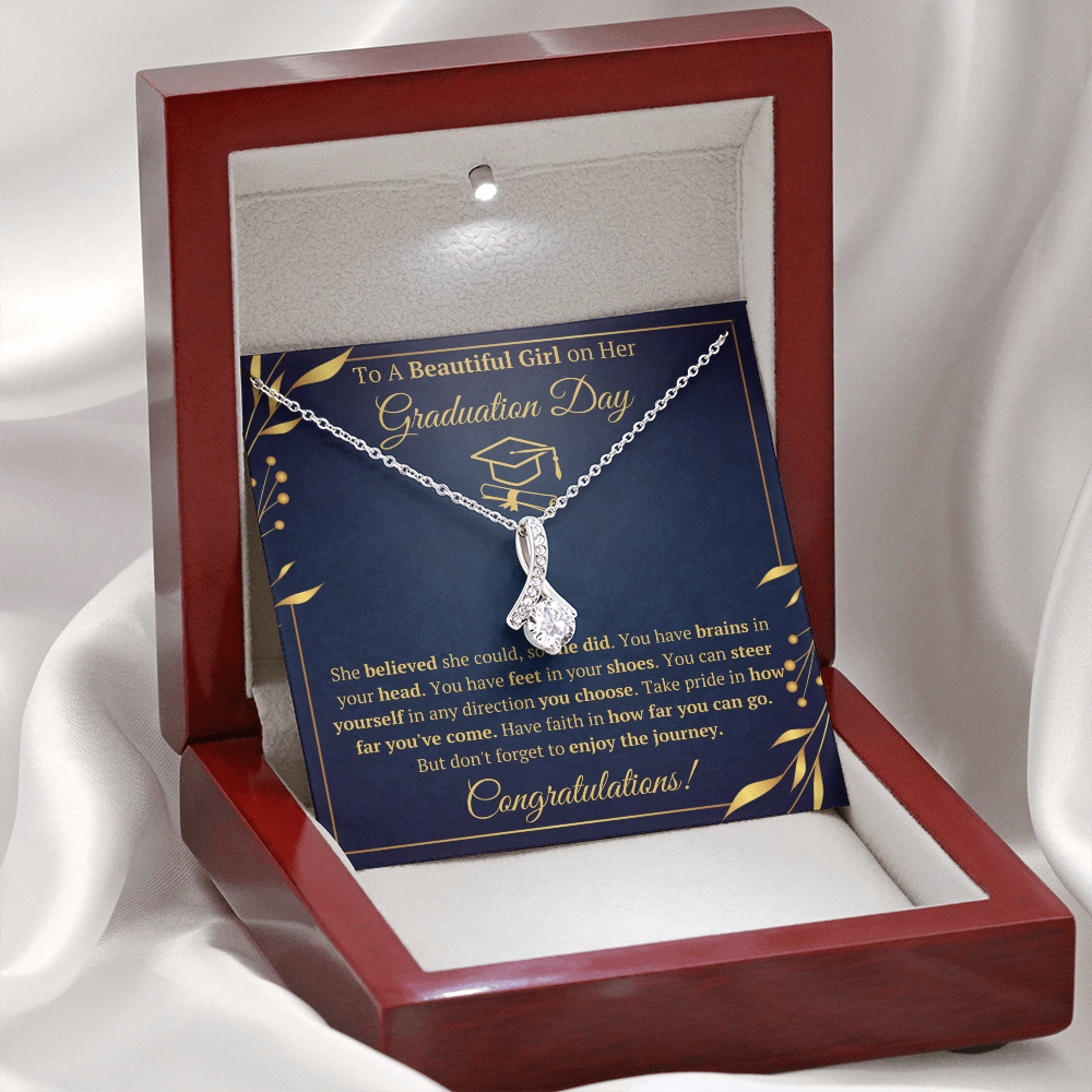 College graduation gifts for her female mba graduation presents for daughter class of 2022 jewelry pendant with message card and gift box - ON CLOUD NINE GIFTS
