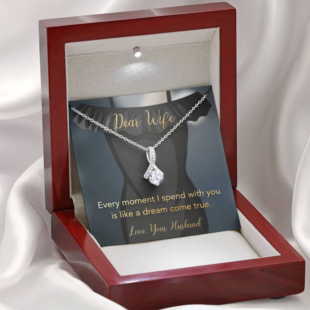 DEAR WIFE "COME TRUE" ALLURING BEAUTY NECKLACE GIFT SET - ON CLOUD NINE GIFTS