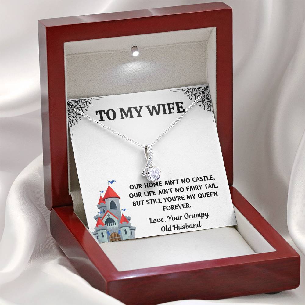 TO MY WIFE "CASTLE" ALLURING BEAUTY NECKLACE GIFT SET - ON CLOUD NINE GIFTS