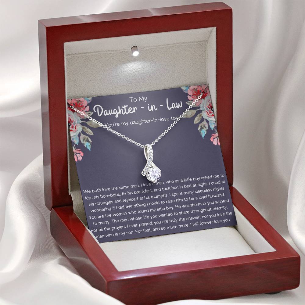 TO MY DAUGHTER IN LAW DAUGHTER IN LOVE ALLURING BEAUTY NECKLACE GIFT SET - ON CLOUD NINE GIFTS