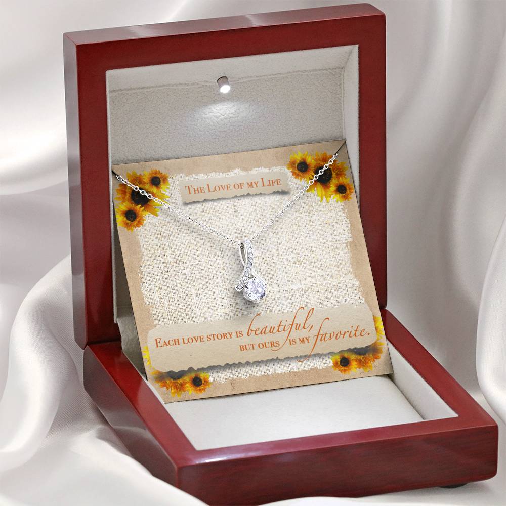 TO THE LOVE OF MY LIFE "SUNFLOWER" ALLURING BEAUTY NECKLACE GIFT SET - ON CLOUD NINE GIFTS