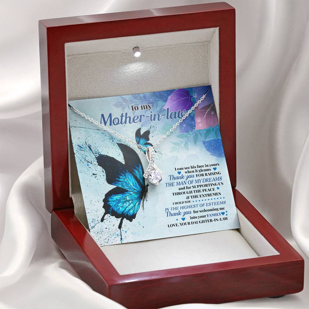TO MY MOTHER IN LAW "ESTEEMS" ALLURING BEAUTY NECKLACE GIFT SET - ON CLOUD NINE GIFTS