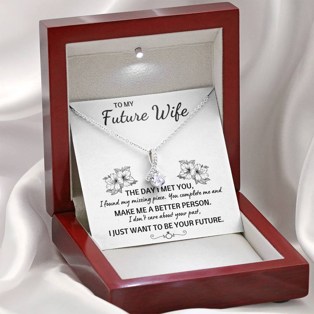 TO MY FUTURE WIFE "YOUR FUTURE" ALLURING BEAUTY NECKLACE GIFT SET - ON CLOUD NINE GIFTS