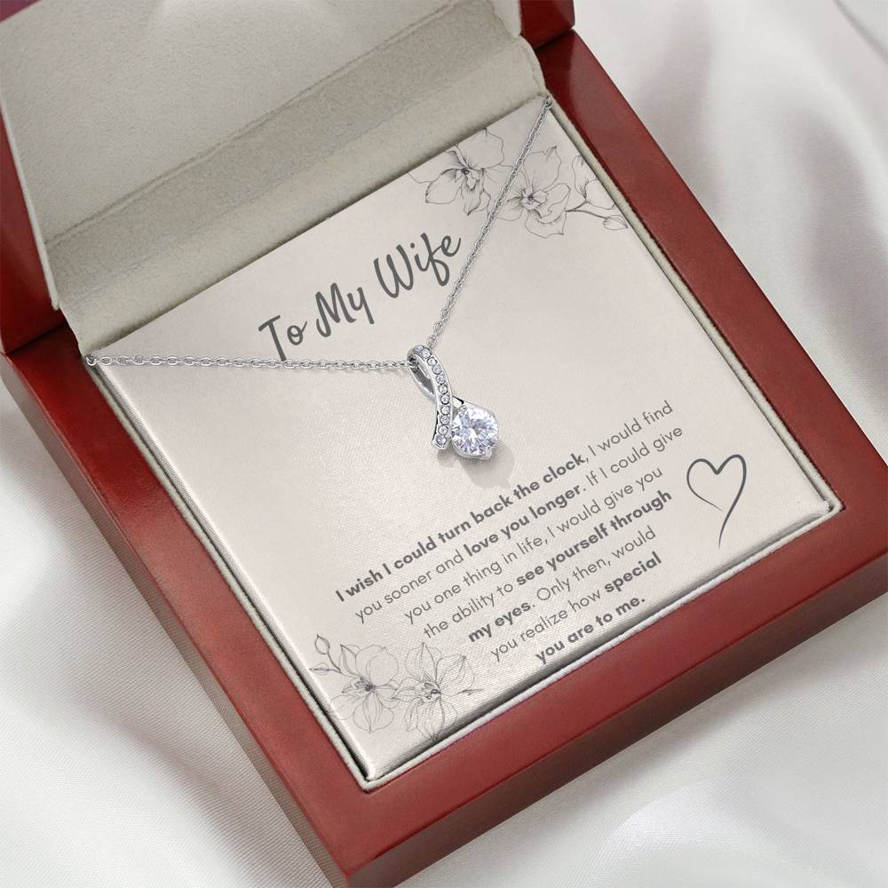 TO MY WIFE "TURN BACK THE CLOCK" ALLURING BEAUTY NECKLACE GIFT SET - ON CLOUD NINE GIFTS