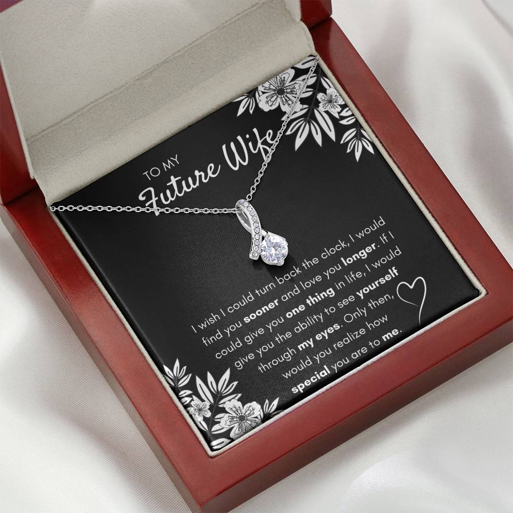 TO MY FUTURE WIFE "FIND YOU SOONER" ALLURING BEAUTY NECKLACE GIFT SET - ON CLOUD NINE GIFTS