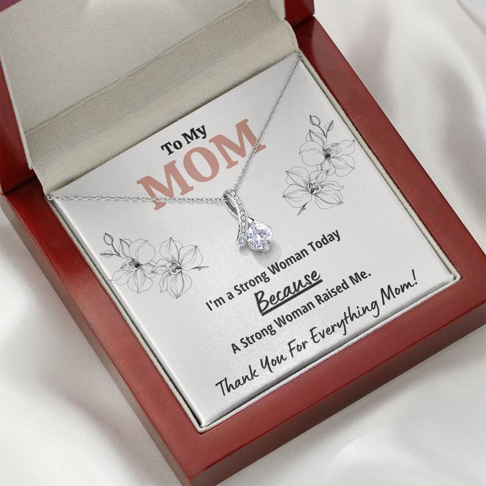 TO MY MOM "STRONG WOMAN" ALLURING BEAUTY NECKLACE GIFT SET - ON CLOUD NINE GIFTS