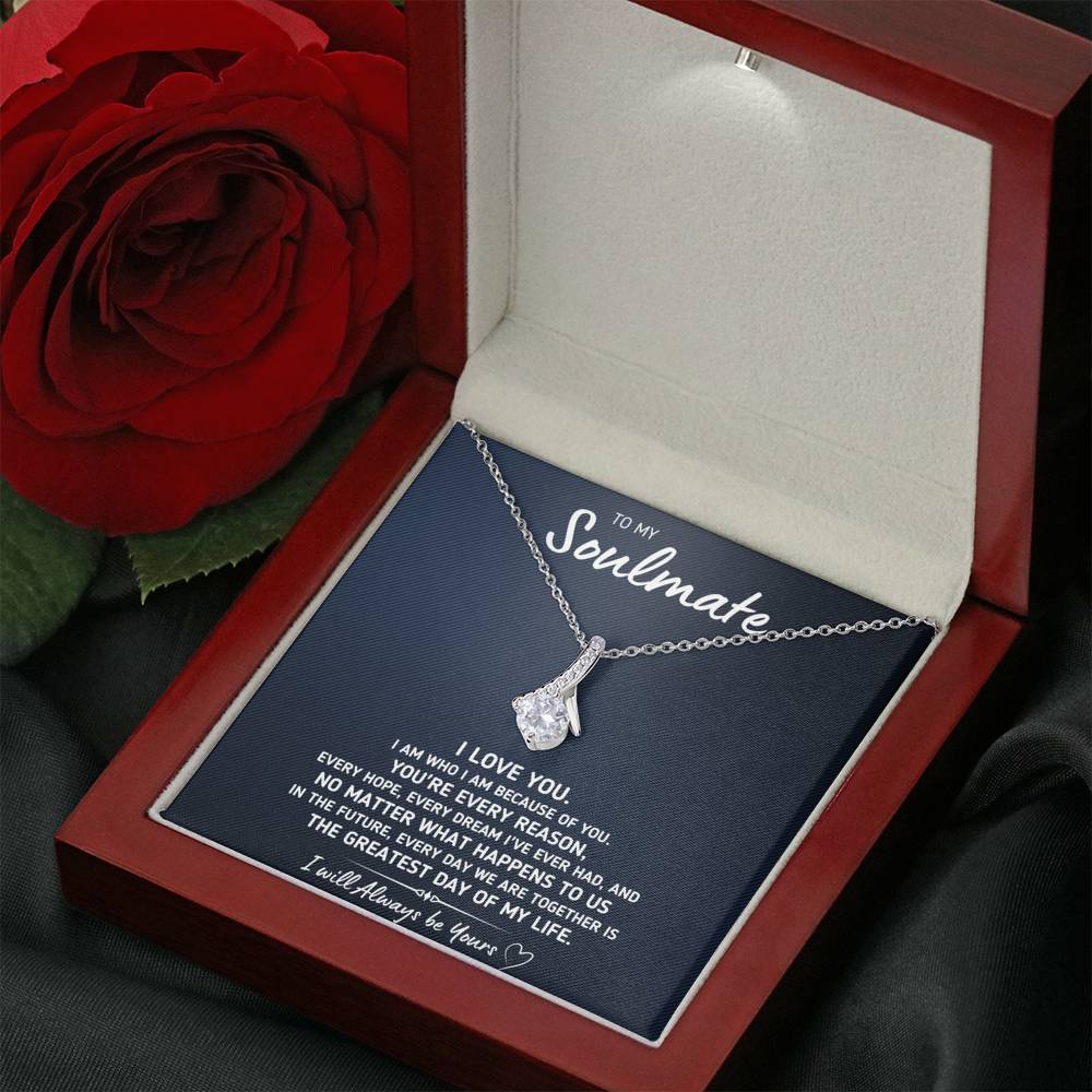TO MY SOULMATE "GREATEST DAY" ALLURING BEAUTY NECKLACE GIFT SET - ON CLOUD NINE GIFTS