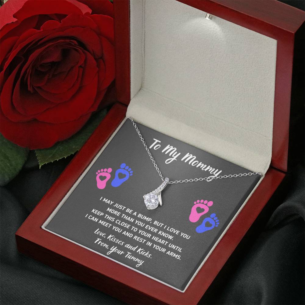 TO MY MOMMY "HEART-FEET" ALLURING BEAUTY NECKLACE GIFT SET - ON CLOUD NINE GIFTS