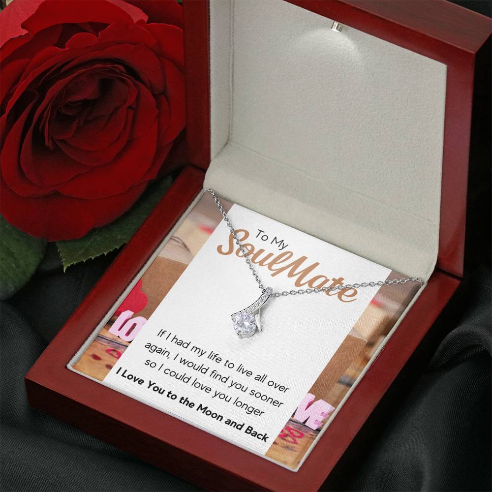 TO MY SOULMATE LOVE YOU LONGER ALLURING BEAUTY NECKLACE GIFT SET - ON CLOUD NINE GIFTS