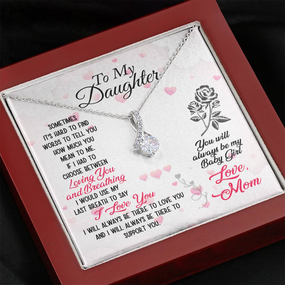 TO MY DAUGHTER "BREATHING" ALLURING BEAUTY NECKLACE GIFT SET - ON CLOUD NINE GIFTS