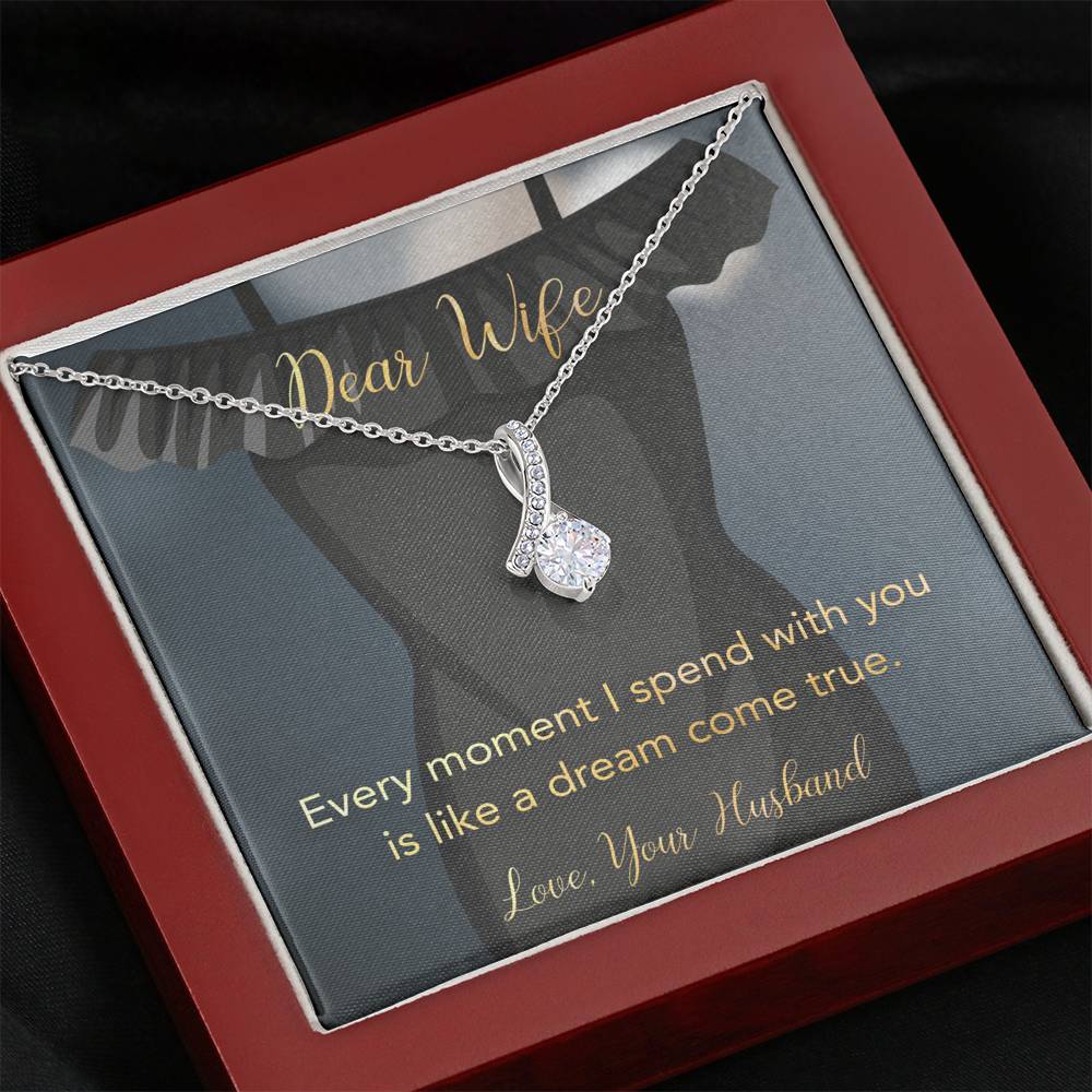 DEAR WIFE "COME TRUE" ALLURING BEAUTY NECKLACE GIFT SET - ON CLOUD NINE GIFTS