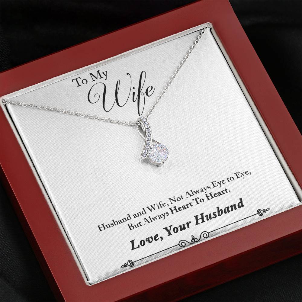 TO MY WIFE "HEART TO HEART - SO" ALLURING BEAUTY NECKLACE GIFT SET - ON CLOUD NINE GIFTS