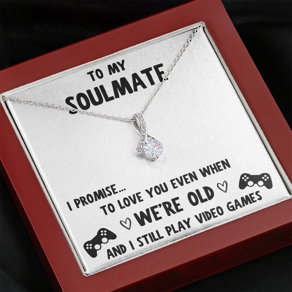 TO MY SOULMATE "VIDEO GAMES" ALLURING BEAUTY NECKLACE GIFT SET - ON CLOUD NINE GIFTS