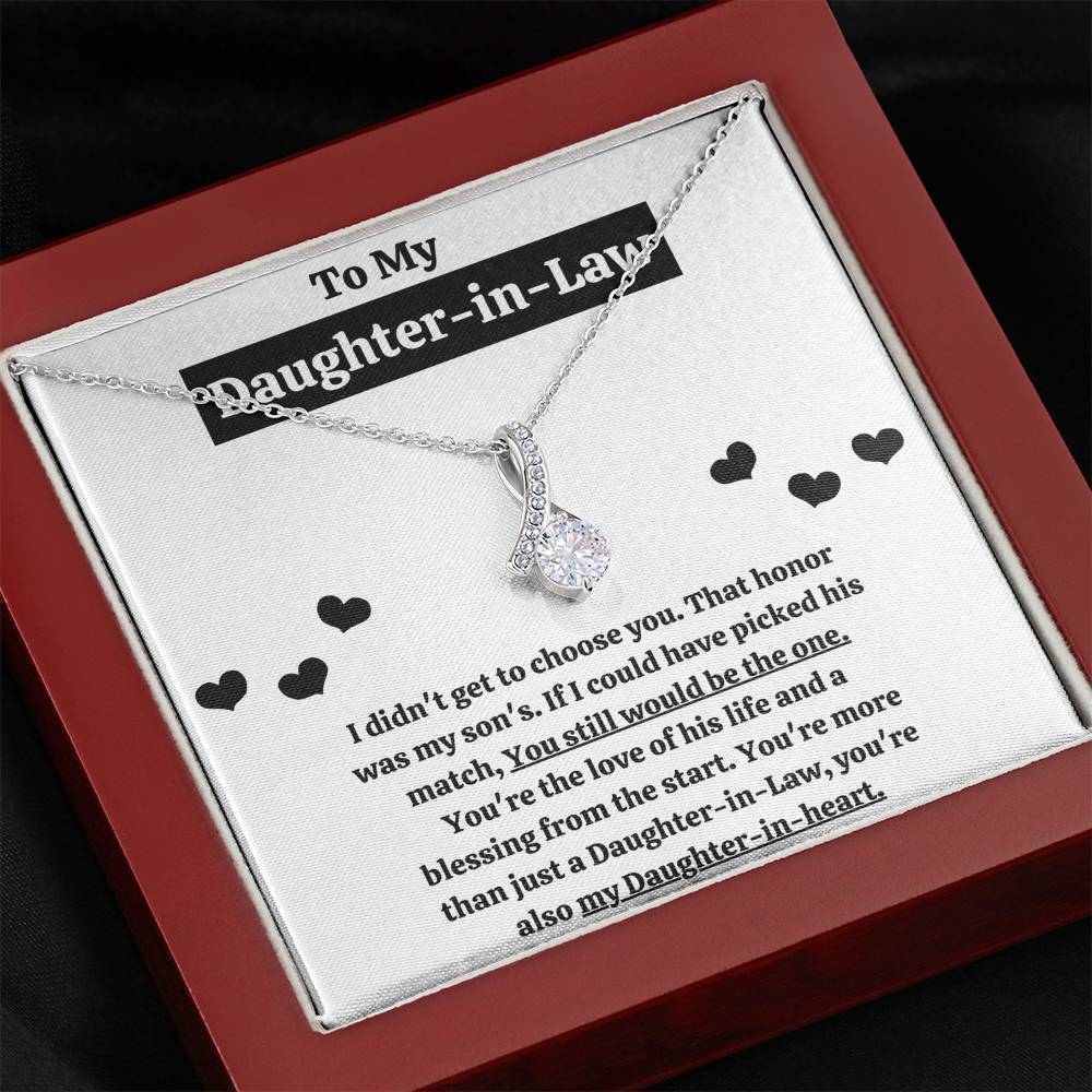 TO MY DAUGHTER-IN-LAW "BLESSING FROM THE START" ALLURING BEAUTY NECKLACE GIFT SET - ON CLOUD NINE GIFTS