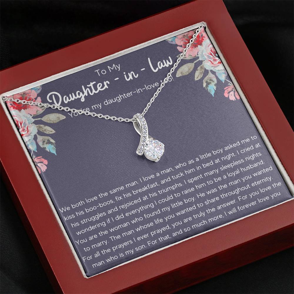 TO MY DAUGHTER IN LAW DAUGHTER IN LOVE ALLURING BEAUTY NECKLACE GIFT SET - ON CLOUD NINE GIFTS