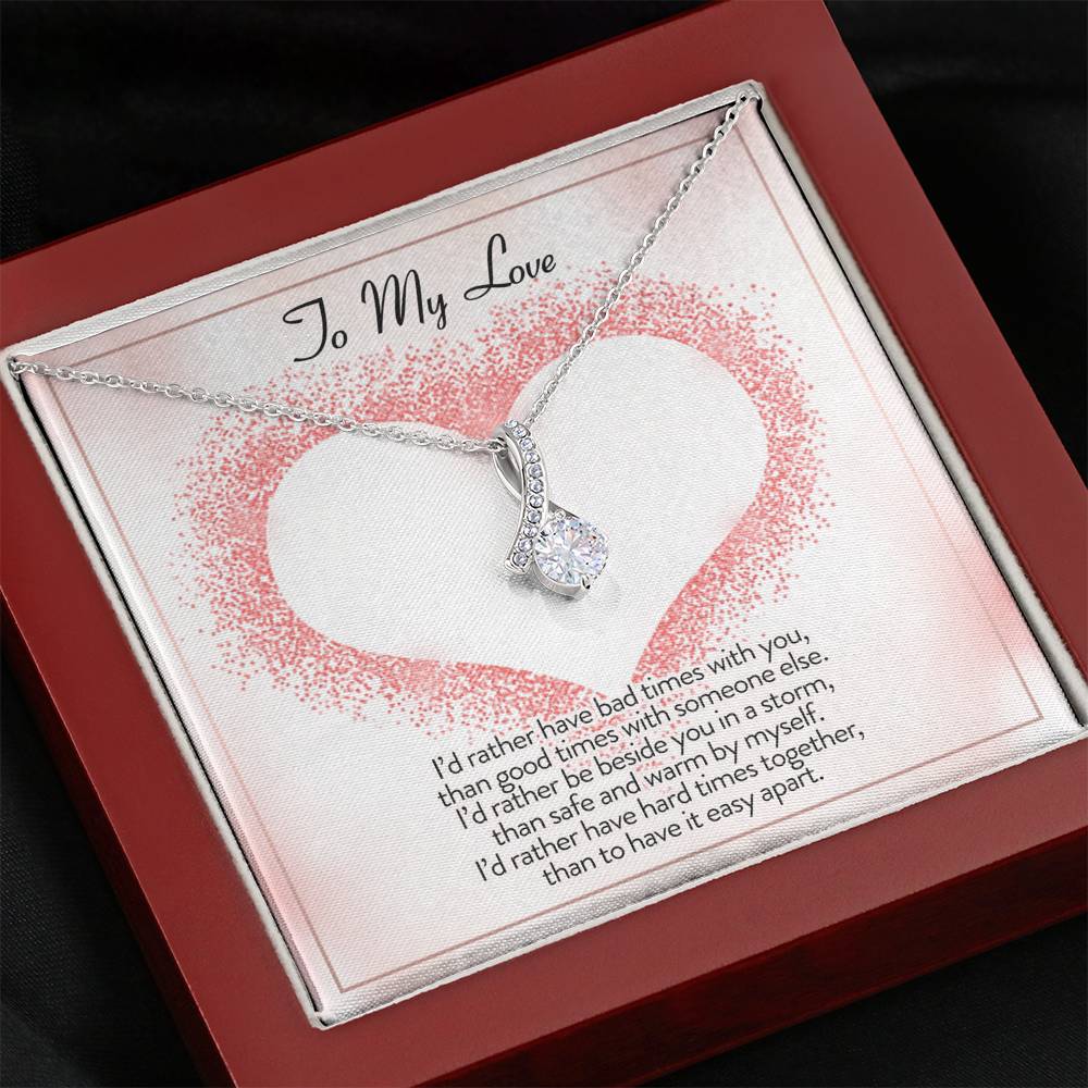 TO MY LOVE "I'D RATHER" ALLURING BEAUTY NECKLACE GIFT SET - ON CLOUD NINE GIFTS