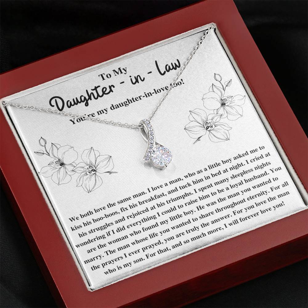 TO MY DAUGHTER-IN-LAW TRIUMPHS FLOWERS ALLURING BEAUTY NECKLACE GIFT SET - ON CLOUD NINE GIFTS