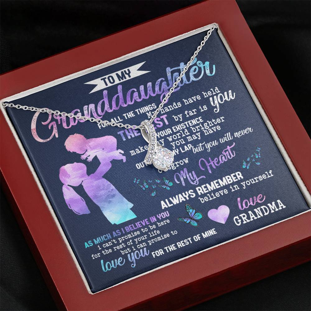 TO MY GRANDDAUGHTER "MY LAP" ALLURING BEAUTY NECKLACE GIFT SET - ON CLOUD NINE GIFTS