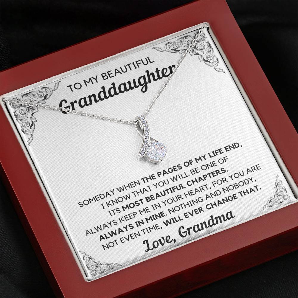 TO MY BEAUTIFUL GRANDDAUGHTER FROM GRANDMA CHAPTERS ALLURING BEAUTY NECKLACE GIFT SET - ON CLOUD NINE GIFTS