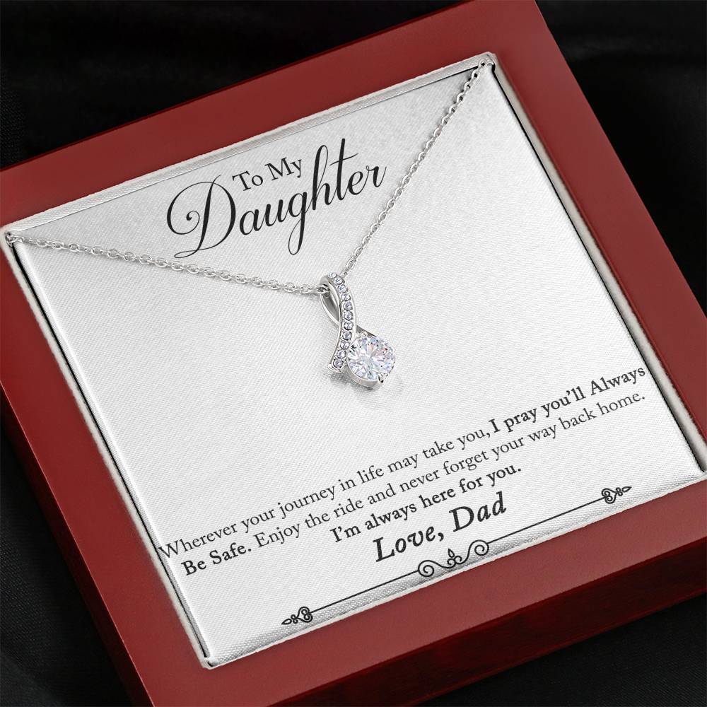 TO MY DAUGHTER "ENJOY THE RIDE" ALLURING BEAUTY NECKLACE GIFT SET - ON CLOUD NINE GIFTS