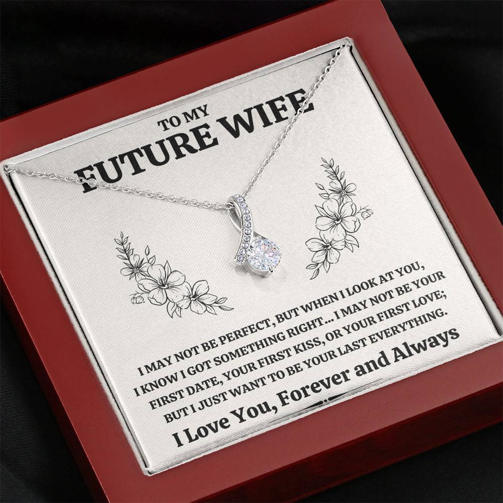 TO MY FUTURE WIFE "SOMETHING RIGHT" ALLURING BEAUTY NECKLACE ANNIVERSARY GIFT SET - ON CLOUD NINE GIFTS